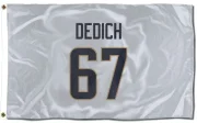 Justin Dedich Los Angeles Rams  Flag (3 X 5) - White