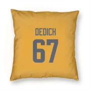 Justin Dedich Los Angeles Rams  Pillow Cover (18 X 18) - Gold