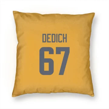 Justin Dedich Los Angeles Rams  Pillow Cover (18 X 18) - Gold