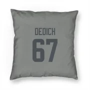 Justin Dedich Los Angeles Rams  Pillow Cover (18 X 18) - Gray