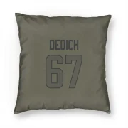 Justin Dedich Los Angeles Rams  Pillow Cover (18 X 18) - Olive