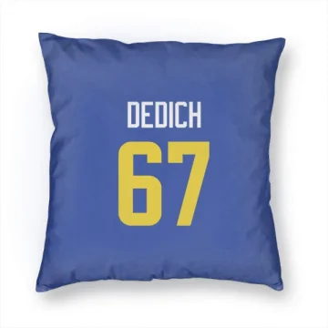 Justin Dedich Los Angeles Rams  Pillow Cover (18 X 18) - Royal