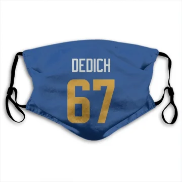 Justin Dedich Los Angeles Rams   Royal  Face Mask - Gold