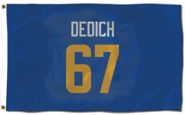 Justin Dedich Los Angeles Rams   Royal  Flag (3 X 5) - Gold