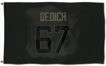 Justin Dedich Los Angeles Rams  Service Flag (3 X 5) - Black