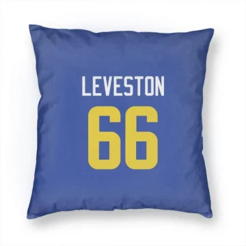 KT Leveston Los Angeles Rams  Pillow Cover (18 X 18) - Royal