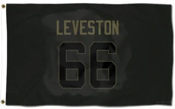 KT Leveston Los Angeles Rams  Service Flag (3 X 5) - Black