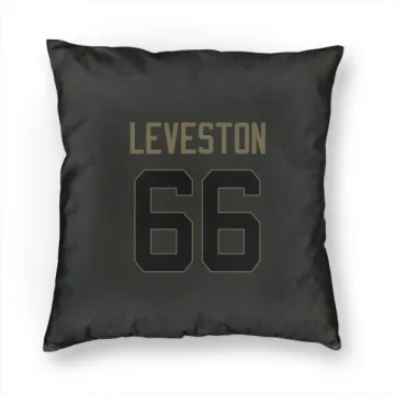 KT Leveston Los Angeles Rams  Service Pillow Cover (18 X 18) - Black