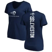 KT Leveston Women's Los Angeles Rams Backer Slim Fit T-Shirt - Navy