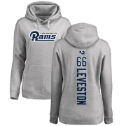 KT Leveston Women's Los Angeles Rams Pro Line Ash Backer Pullover Hoodie