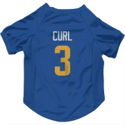 Kamren Curl Los Angeles Rams   Royal  Dog & Cat Pet Jersey - Gold