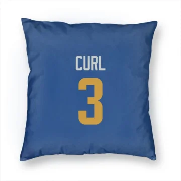 Kamren Curl Los Angeles Rams   Royal  Pillow Cover (18 X 18) - Gold