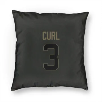 Kamren Curl Los Angeles Rams  Service Pillow Cover (18 X 18) - Black