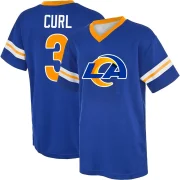 Kamren Curl Men's Los Angeles Rams Game Day V-Neck T-Shirt Royal