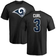 Kamren Curl Men's Los Angeles Rams Logo T-Shirt - Black