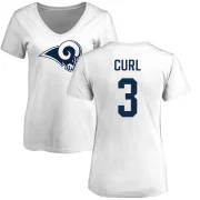 Kamren Curl Women's Los Angeles Rams Logo Slim Fit T-Shirt - White