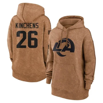 Kamren Kinchens Women's Los Angeles Rams 2023 Salute To Service Pullover Hoodie Brown