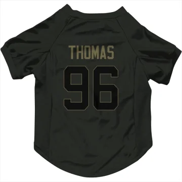 Keir Thomas Los Angeles Rams  Service Dog & Cat Pet Jersey - Black