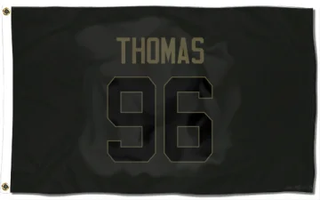 Keir Thomas Los Angeles Rams  Service Flag (3 X 5) - Black