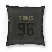 Keir Thomas Los Angeles Rams  Service Pillow Cover (18 X 18) - Black