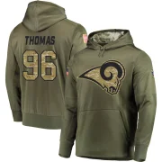 Keir Thomas Youth Los Angeles Rams Salute to Service Pullover Hoodie Olive