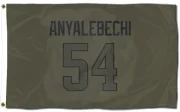 Kelechi Anyalebechi Los Angeles Rams  Flag (3 X 5) - Olive