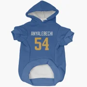 Kelechi Anyalebechi Los Angeles Rams   Royal  Dog & Cat Pet Hoodie - Gold