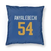 Kelechi Anyalebechi Los Angeles Rams   Royal  Pillow Cover (18 X 18) - Gold