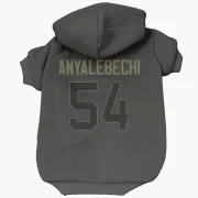 Kelechi Anyalebechi Los Angeles Rams  Service Dog & Cat Pet Hoodie - Black