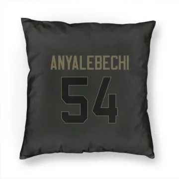 Kelechi Anyalebechi Los Angeles Rams  Service Pillow Cover (18 X 18) - Black