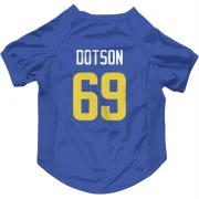 Kevin Dotson Los Angeles Rams  Dog & Cat Pet Jersey - Royal