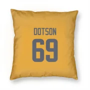 Kevin Dotson Los Angeles Rams  Pillow Cover (18 X 18) - Gold