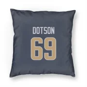 Kevin Dotson Los Angeles Rams  Pillow Cover (18 X 18) - Navy