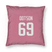 Kevin Dotson Los Angeles Rams  Pillow Cover (18 X 18) - Pink