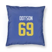 Kevin Dotson Los Angeles Rams  Pillow Cover (18 X 18) - Royal