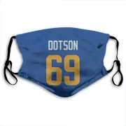 Kevin Dotson Los Angeles Rams   Royal  Face Mask - Gold