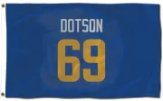 Kevin Dotson Los Angeles Rams   Royal  Flag (3 X 5) - Gold