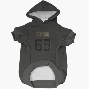 Kevin Dotson Los Angeles Rams  Service Dog & Cat Pet Hoodie - Black