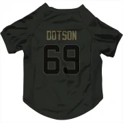 Kevin Dotson Los Angeles Rams  Service Dog & Cat Pet Jersey - Black