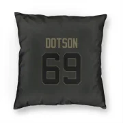 Kevin Dotson Los Angeles Rams  Service Pillow Cover (18 X 18) - Black