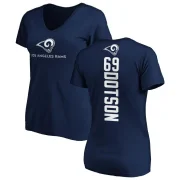 Kevin Dotson Women's Los Angeles Rams Backer Slim Fit T-Shirt - Navy