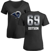 Kevin Dotson Women's Los Angeles Rams Midnight Mascot T-Shirt - Black