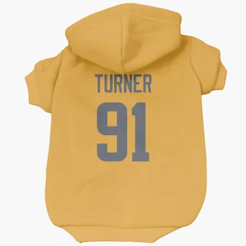 Kobie Turner Los Angeles Rams  Dog & Cat Pet Hoodie - Gold