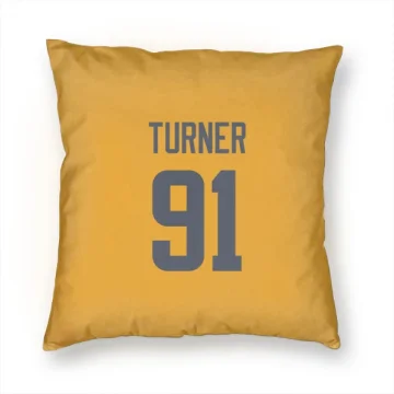 Kobie Turner Los Angeles Rams  Pillow Cover (18 X 18) - Gold