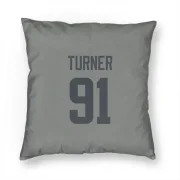 Kobie Turner Los Angeles Rams  Pillow Cover (18 X 18) - Gray