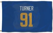 Kobie Turner Los Angeles Rams   Royal  Flag (3 X 5) - Gold