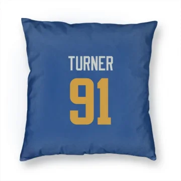 Kobie Turner Los Angeles Rams   Royal  Pillow Cover (18 X 18) - Gold