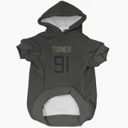 Kobie Turner Los Angeles Rams  Service Dog & Cat Pet Hoodie - Black