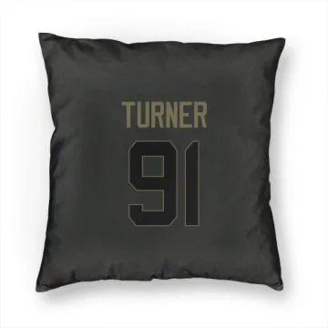 Kobie Turner Los Angeles Rams  Service Pillow Cover (18 X 18) - Black