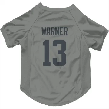 Kurt Warner Los Angeles Rams  Dog & Cat Pet Jersey - Gray